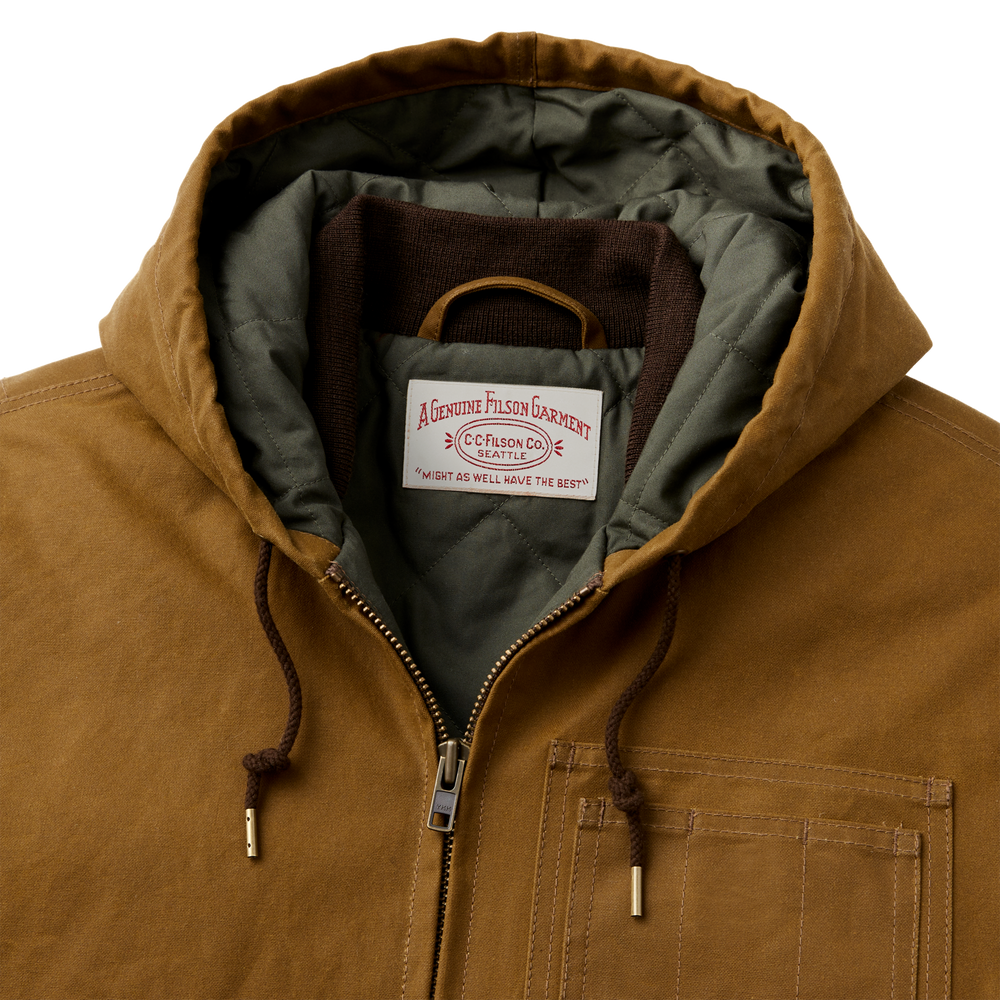 Alternate view of the Filson Tin Cloth Foul Weather Hoodie - Dark Tan