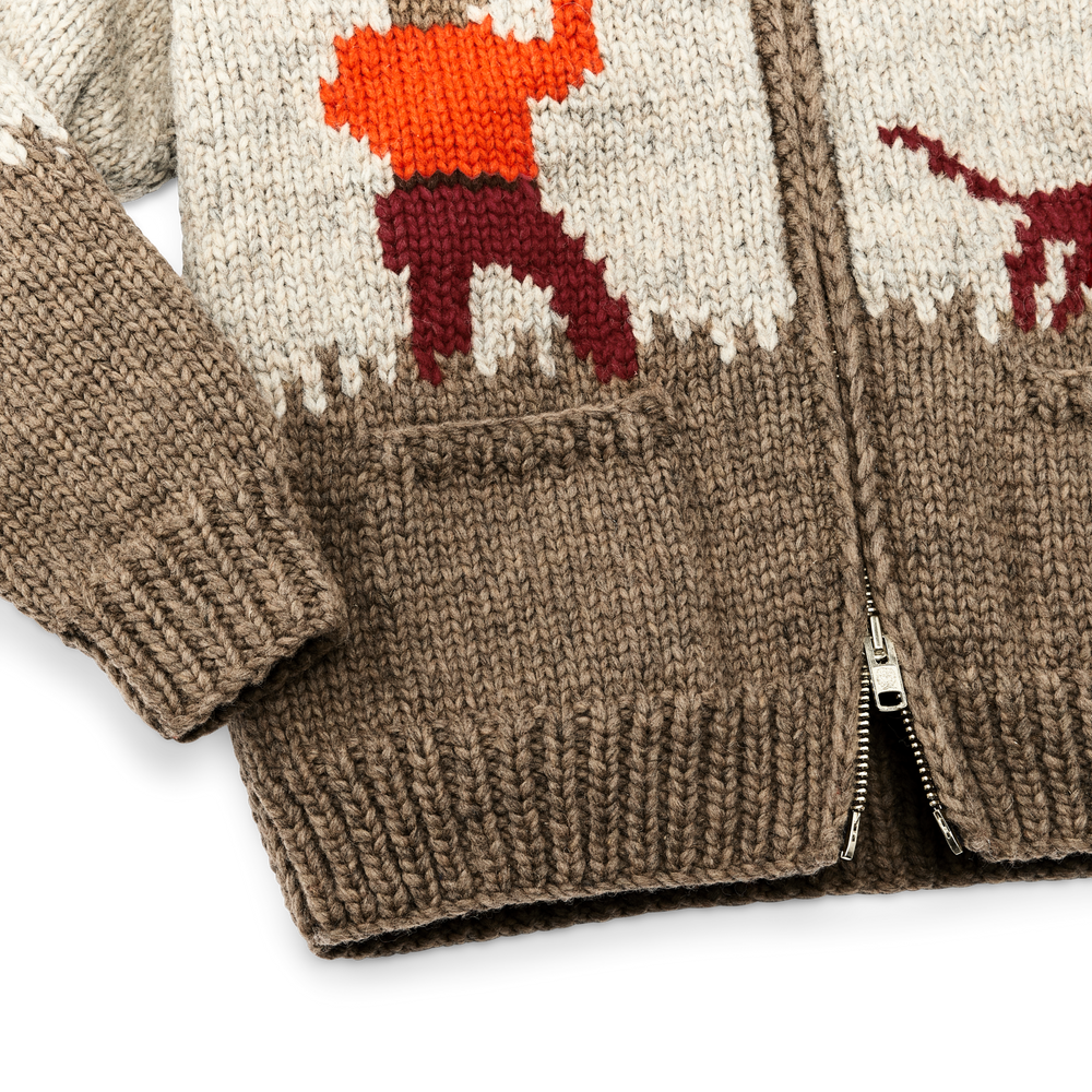 Alternate view of the Filson Handmade Full-zip Sweater - Pheasant Heather