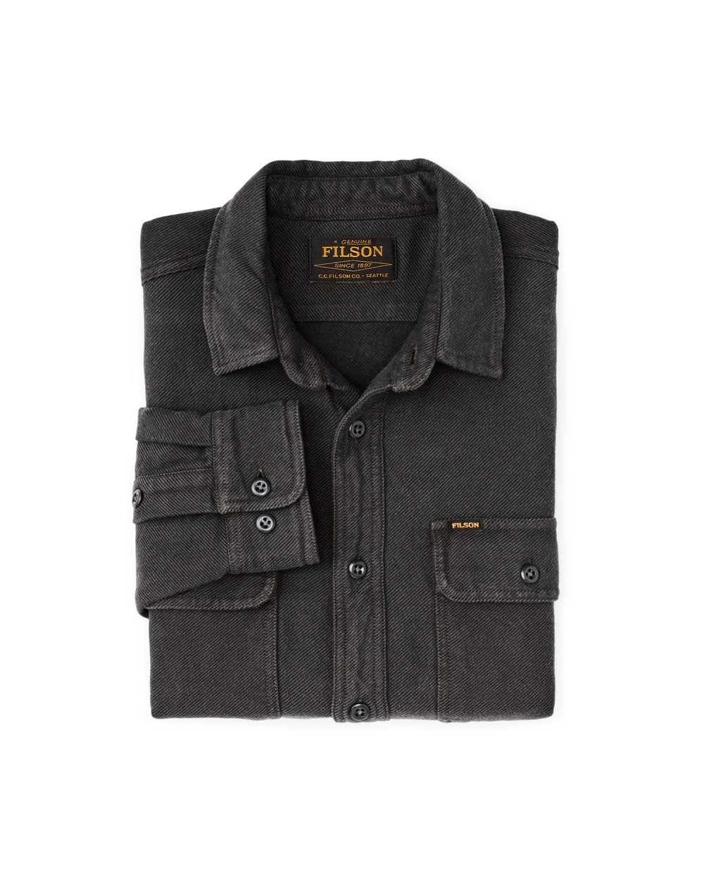 Vintage Flannel Work Shirt - Charcoal