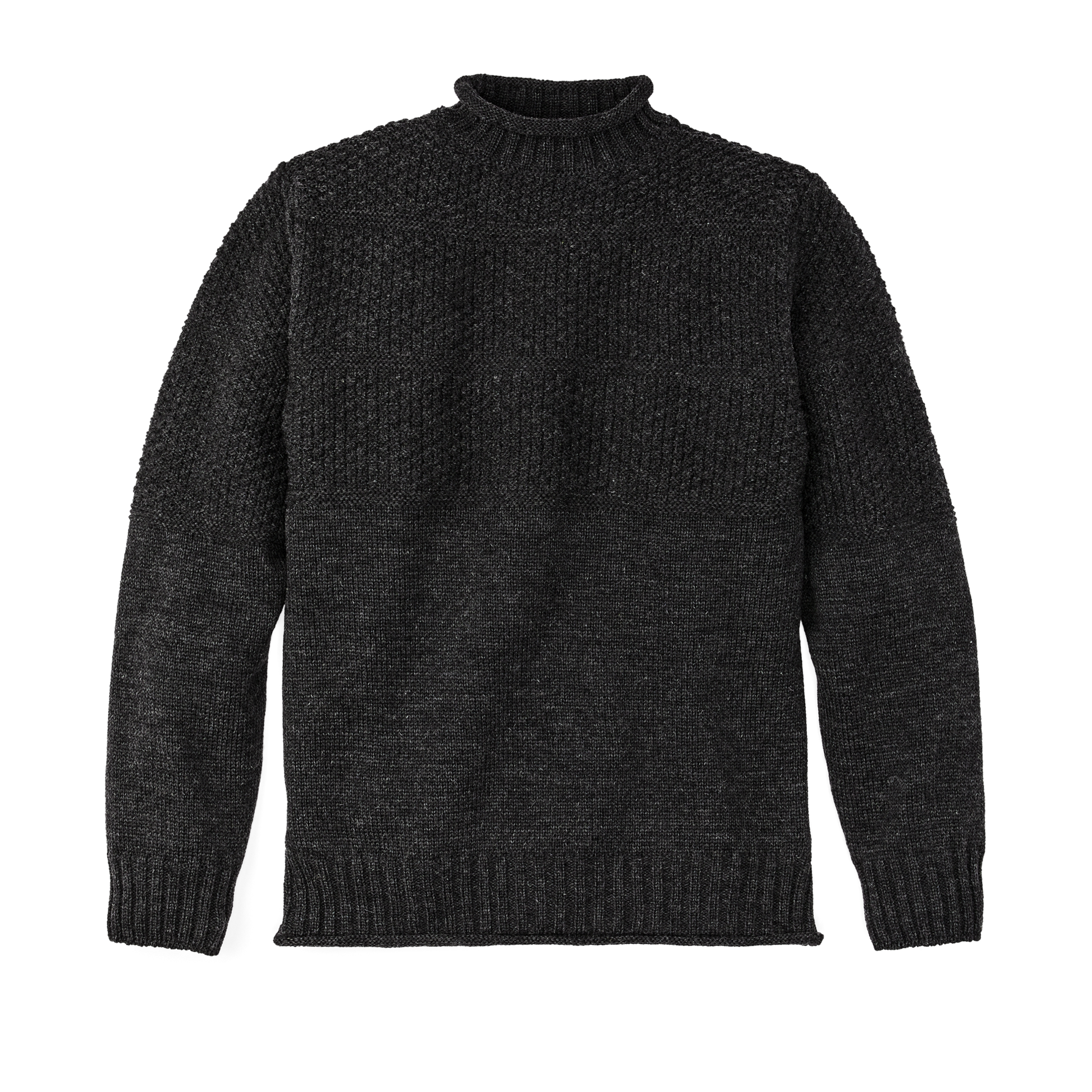 Wool Roll Neck Fisherman's Sweater | Filson