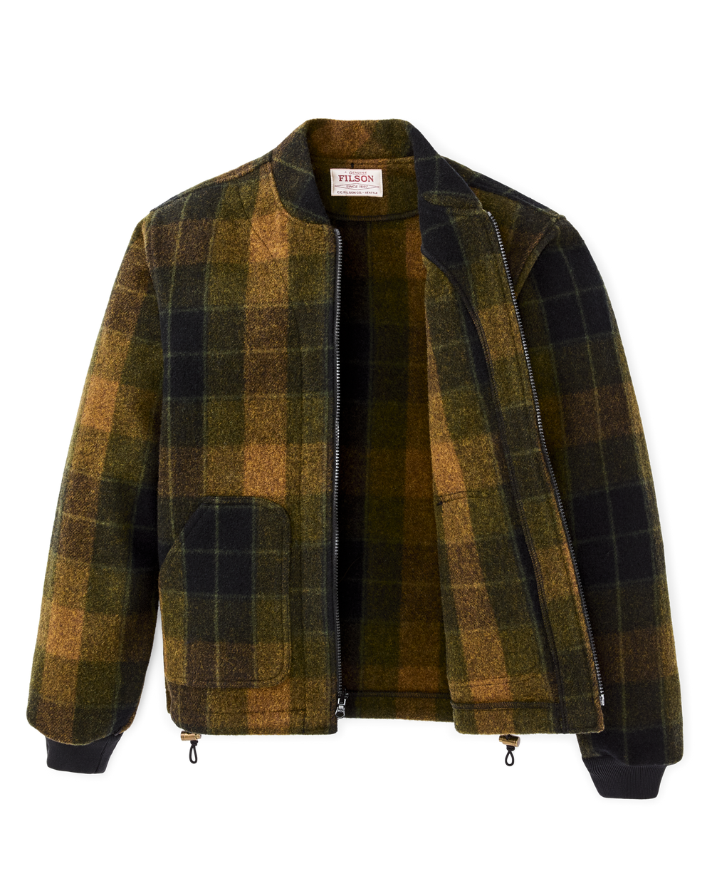 Wool Jacket Liner - Loden Heather Plaid