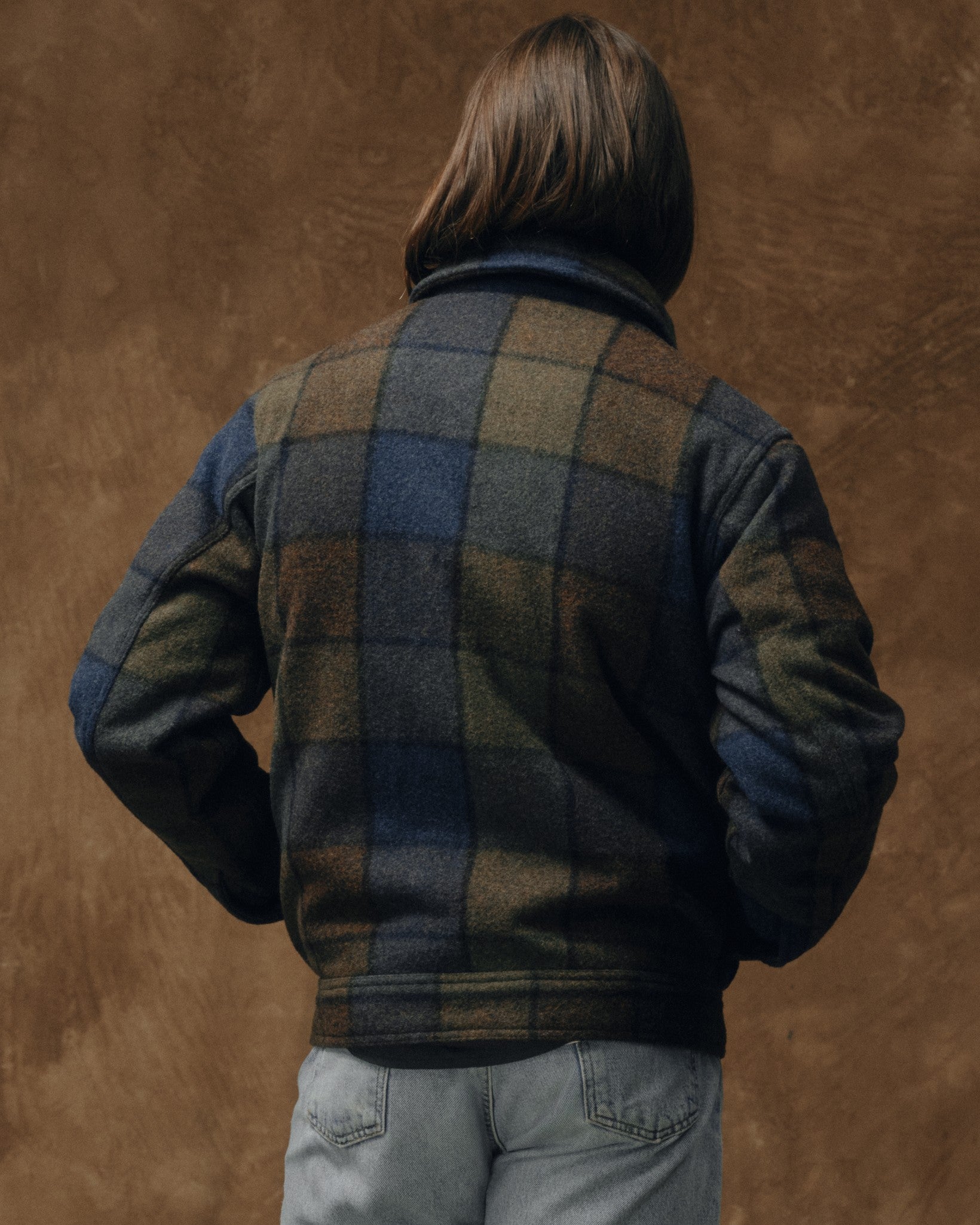 Mackinaw Wool Work Jacket - Blue / Brown / Gray Plaid