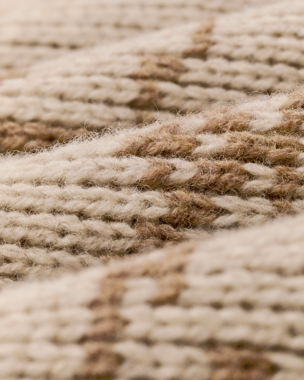 Women's Wildlife Wool Sweater - Cream / Brown