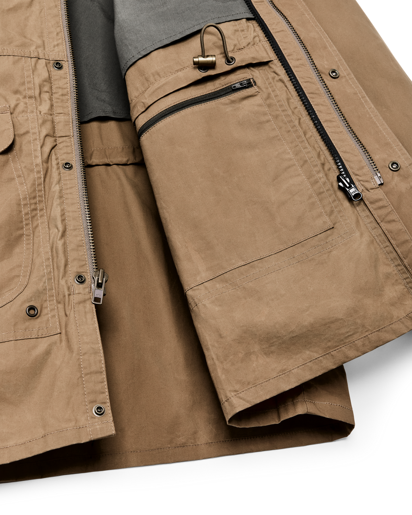 Dry Wax Omak Coat - Dark Beige