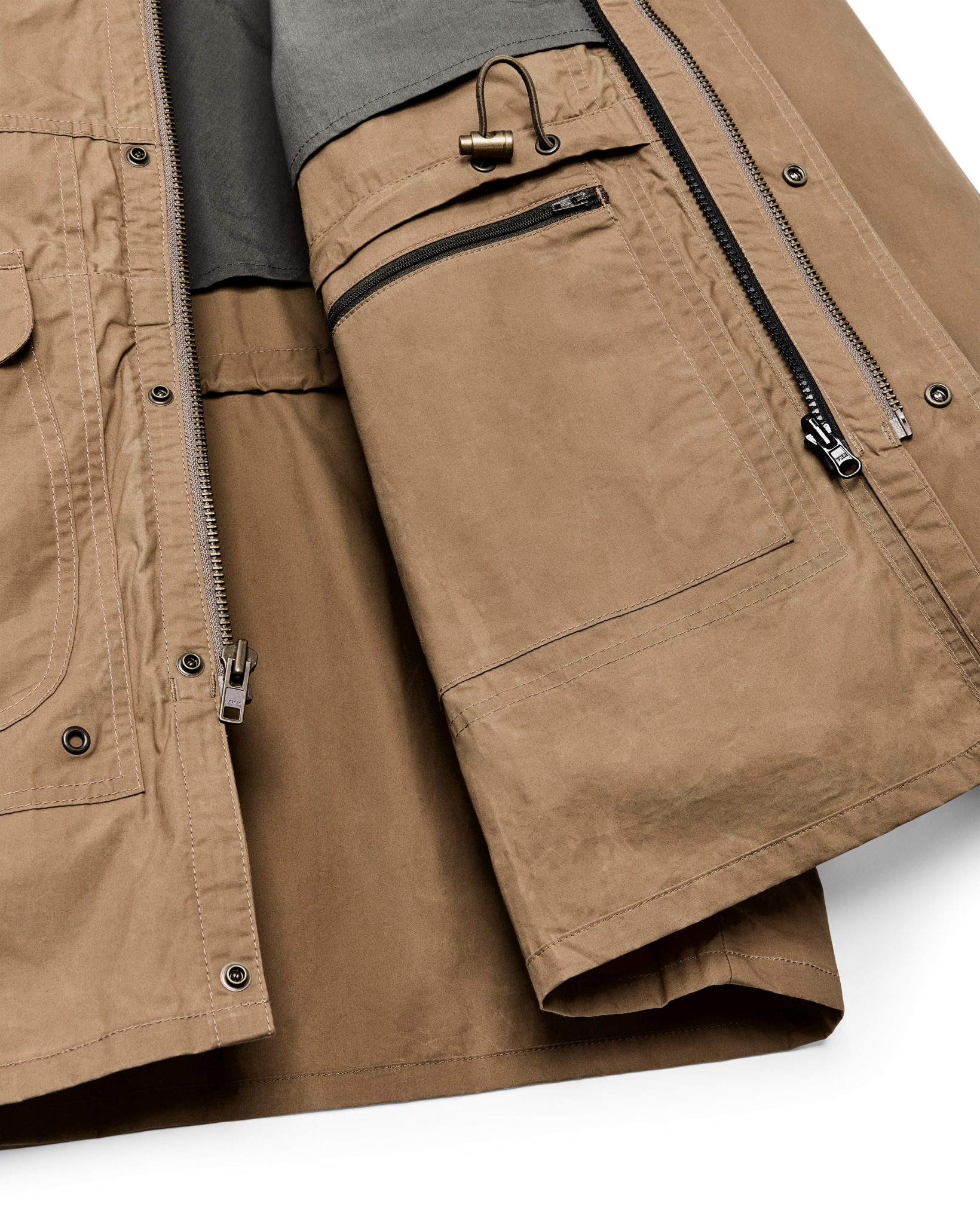 Dry Wax Omak Coat - Dark Beige