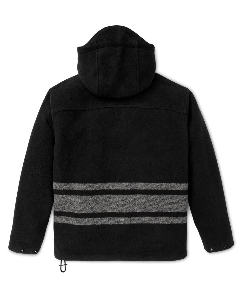 Alternate view of the Filson Mackinaw Wool Anorak - Black / Gray Stripe