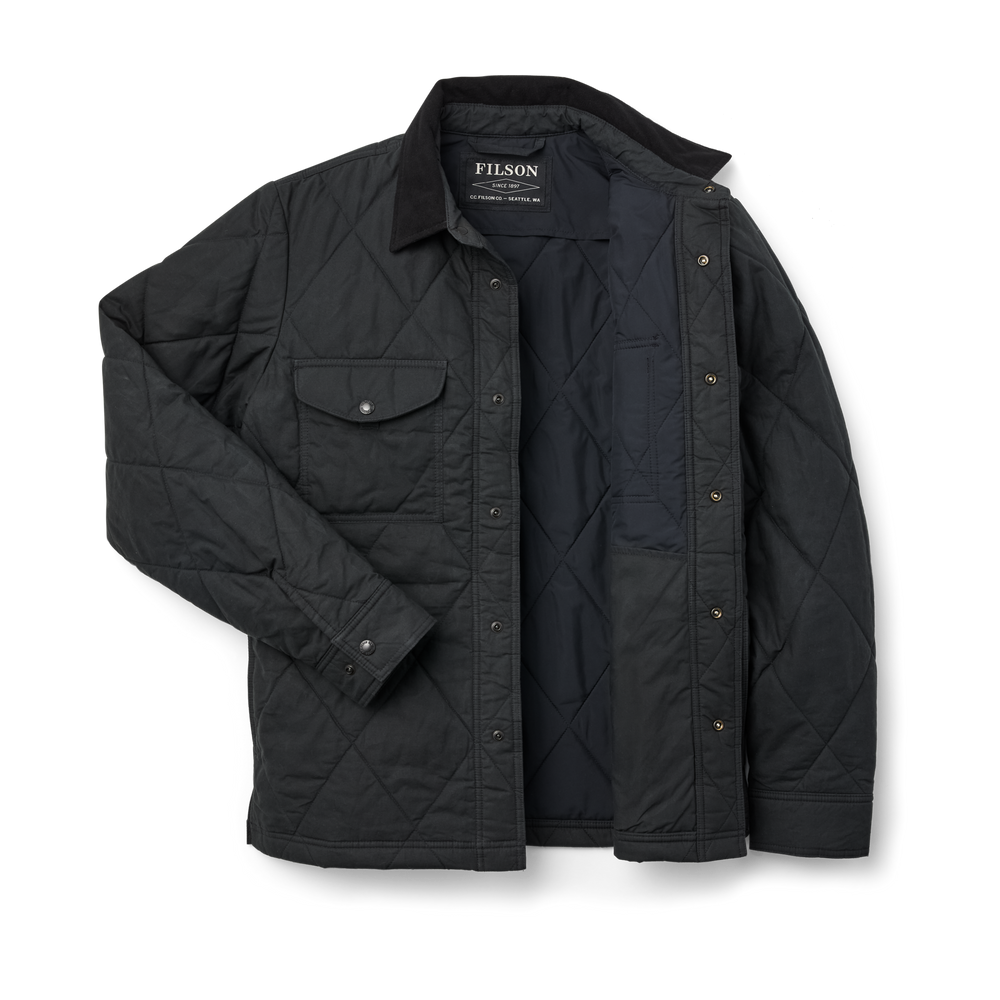 Alternate view of the Filson Hyder Quilted Jac-shirt - Black