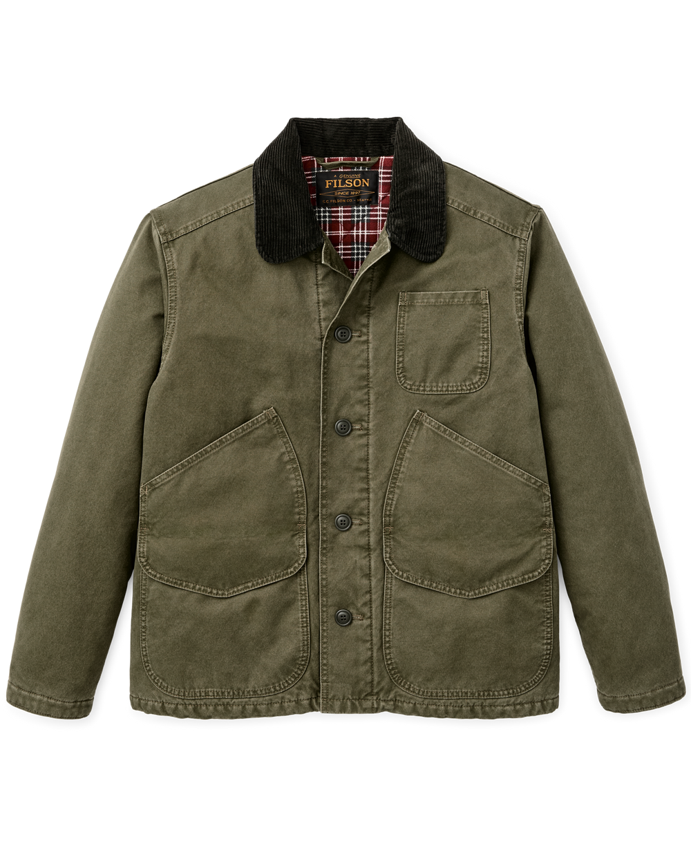 Insulated Canvas Outfitter Jacket - Dark Olive