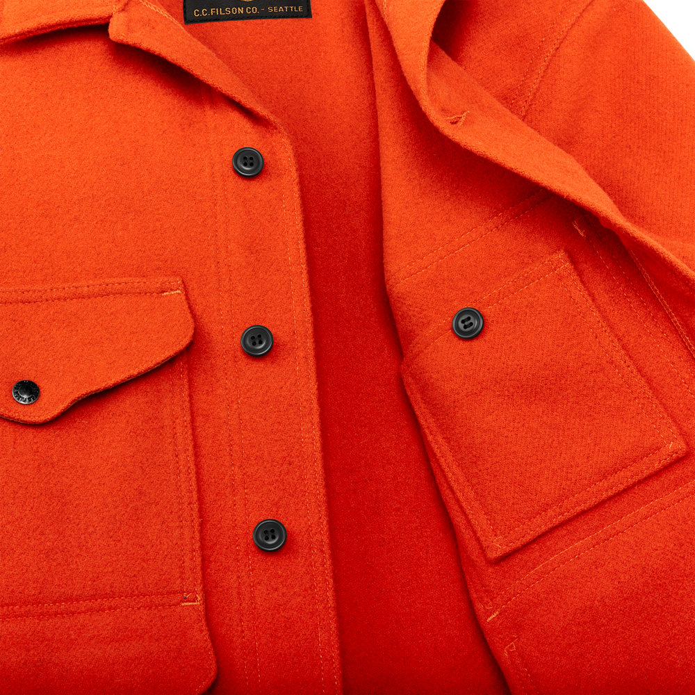 Alternate view of the Filson Mackinaw Wool Cruiser Jacket - Flame