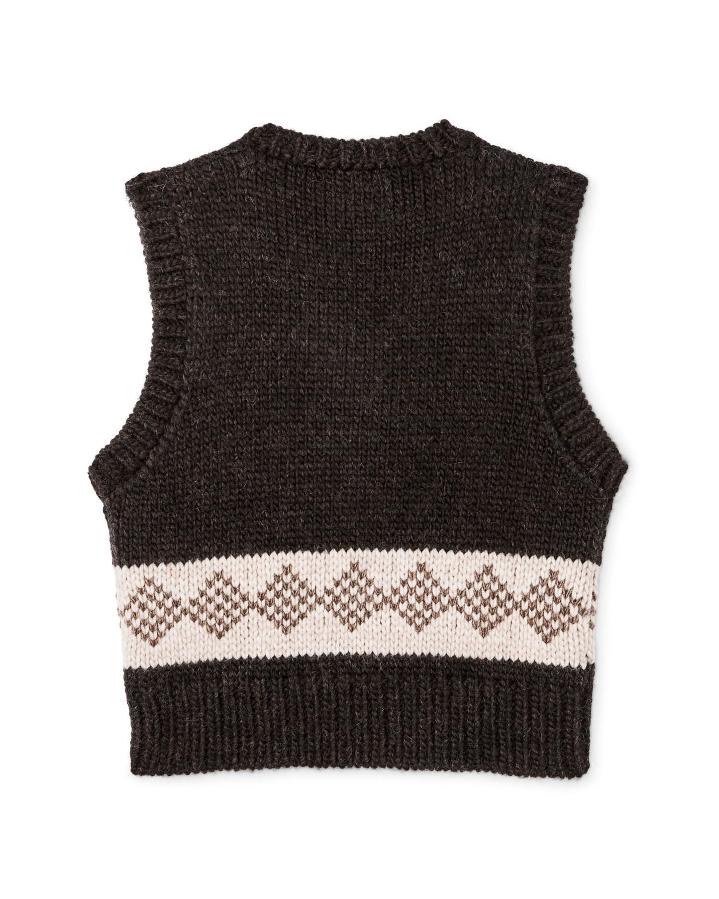 Women's Wool Vest - Dark Brown