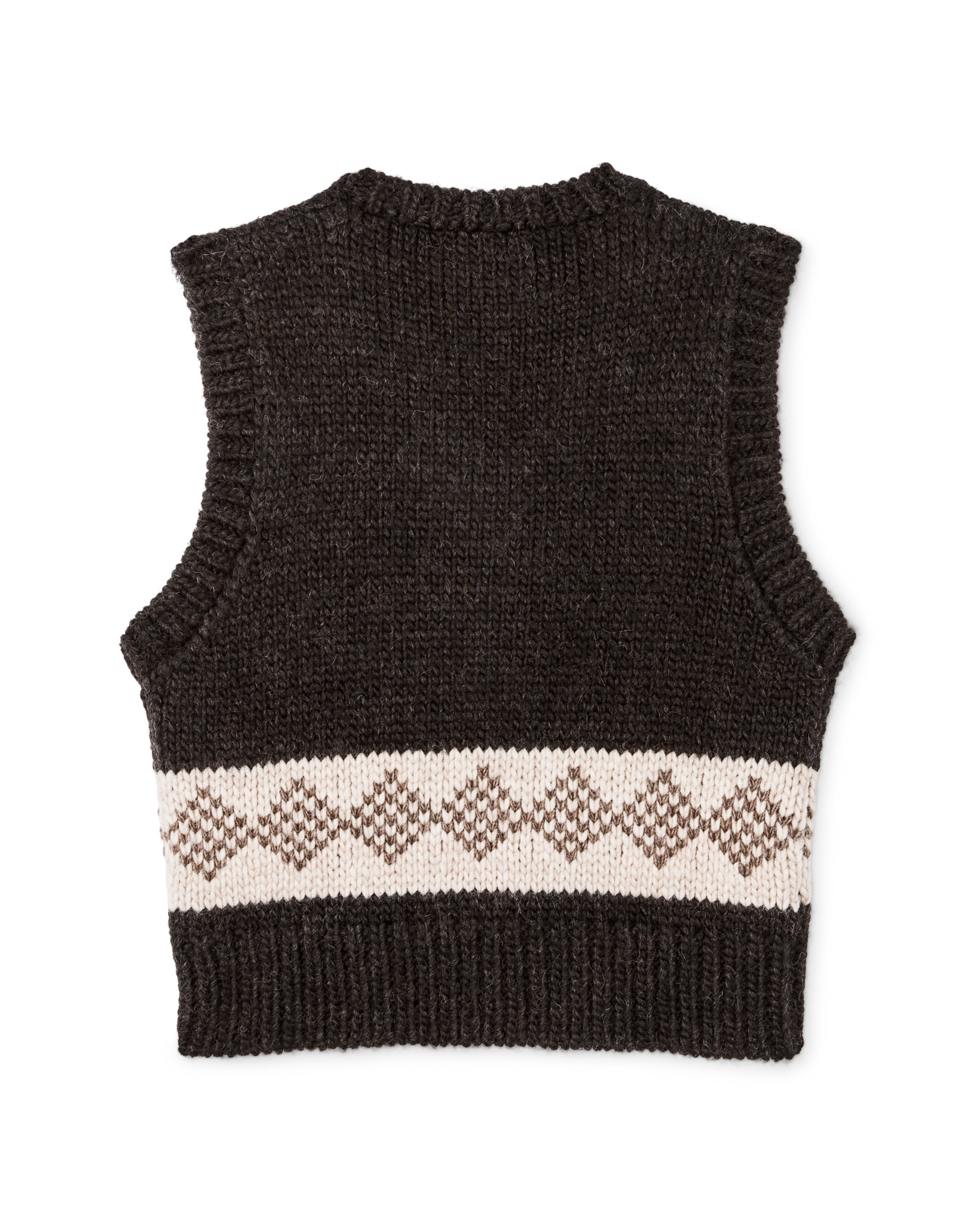 Women's Wool Vest - Dark Brown