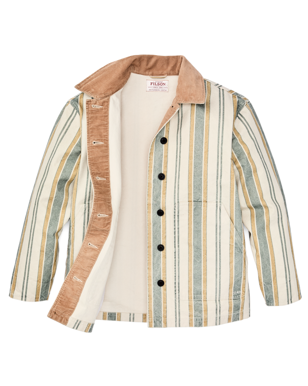 Alternate view of the Filson Women's Canvas Barn Coat - Natural / Yellow