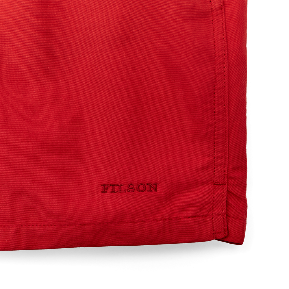 Alternate view of the Filson Cooper Lake Trunks  - Red