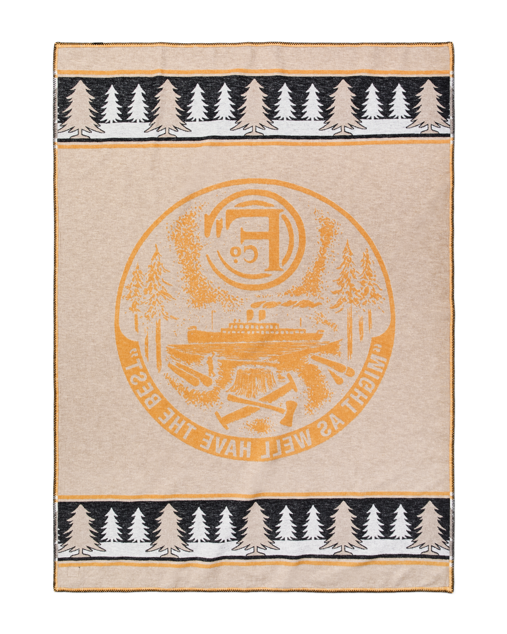 Alternate view of the Filson Forestry Cotton Blanket - Buckthorn Brown