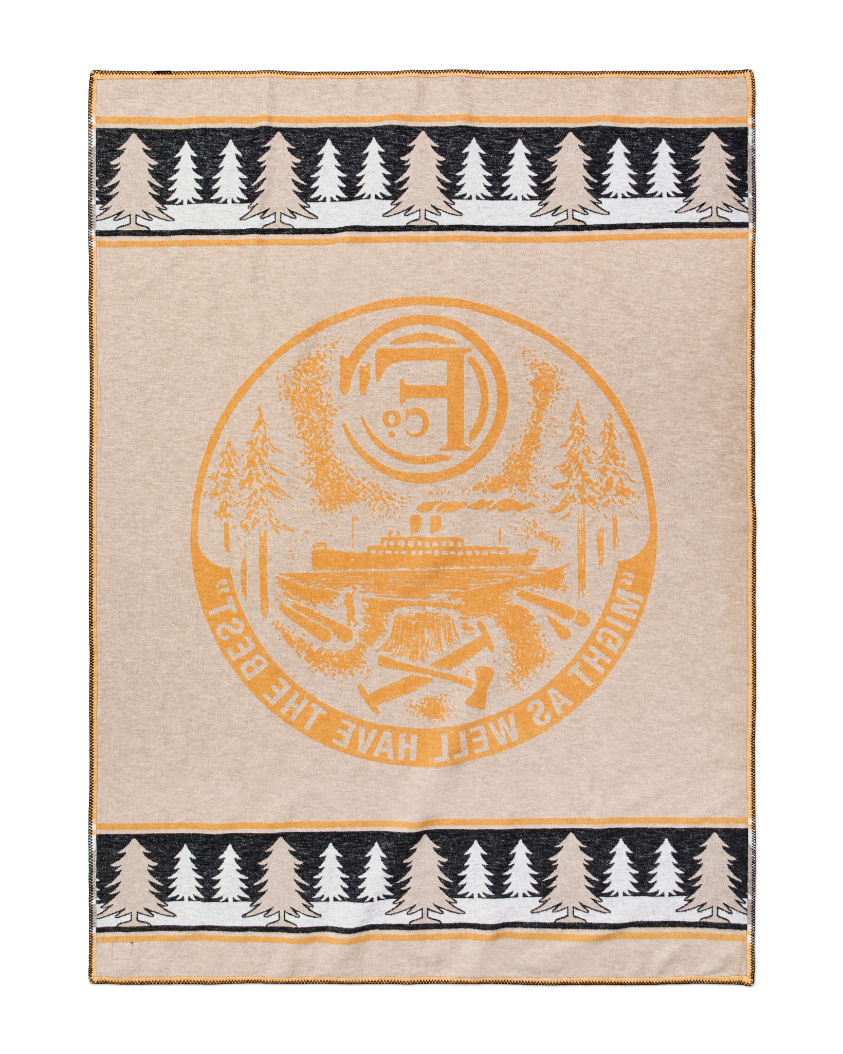 Alternate view of the Filson Forestry Cotton Blanket - Buckthorn Brown