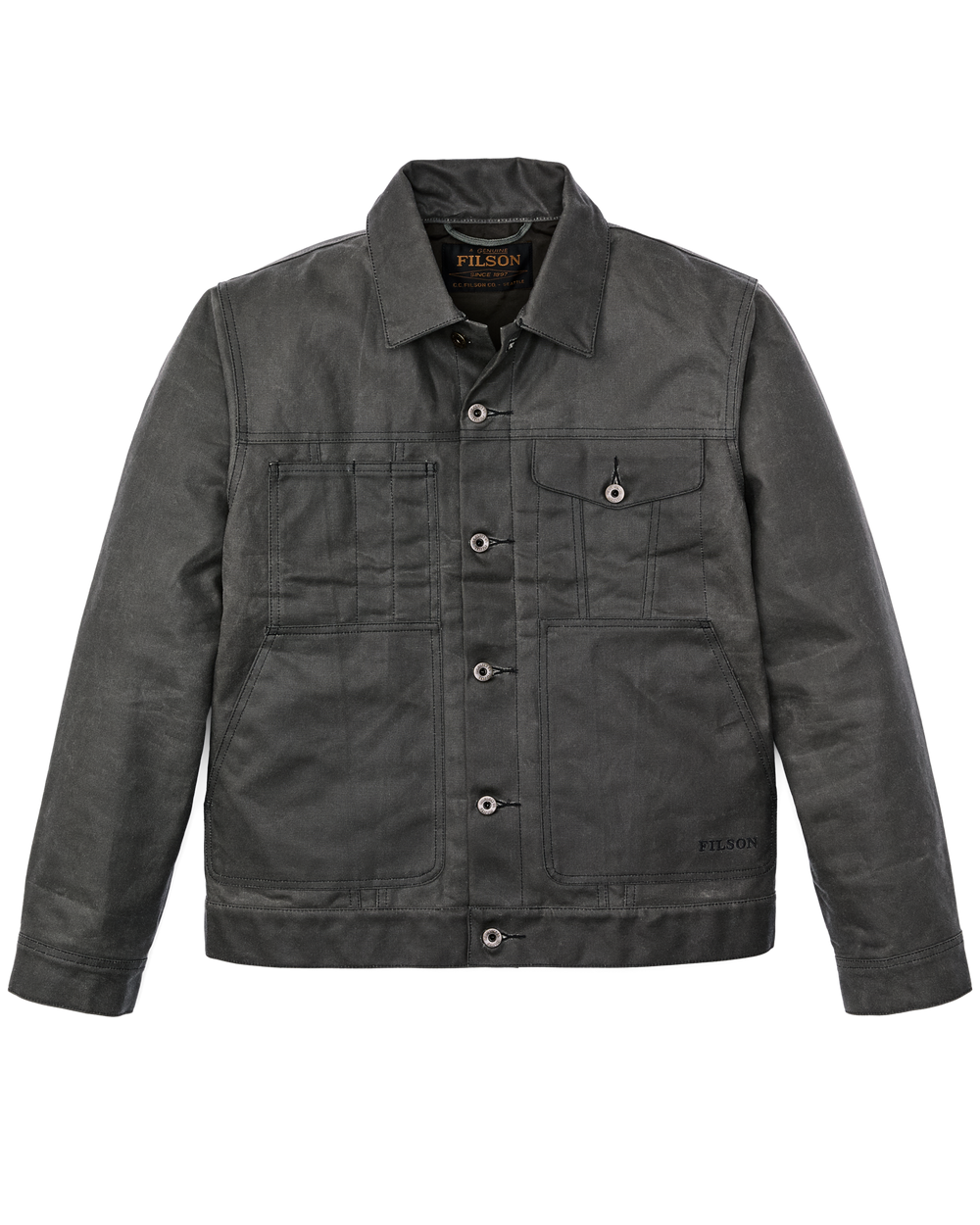 Tin Cloth Short Lined Cruiser Jacket - Castor Gray