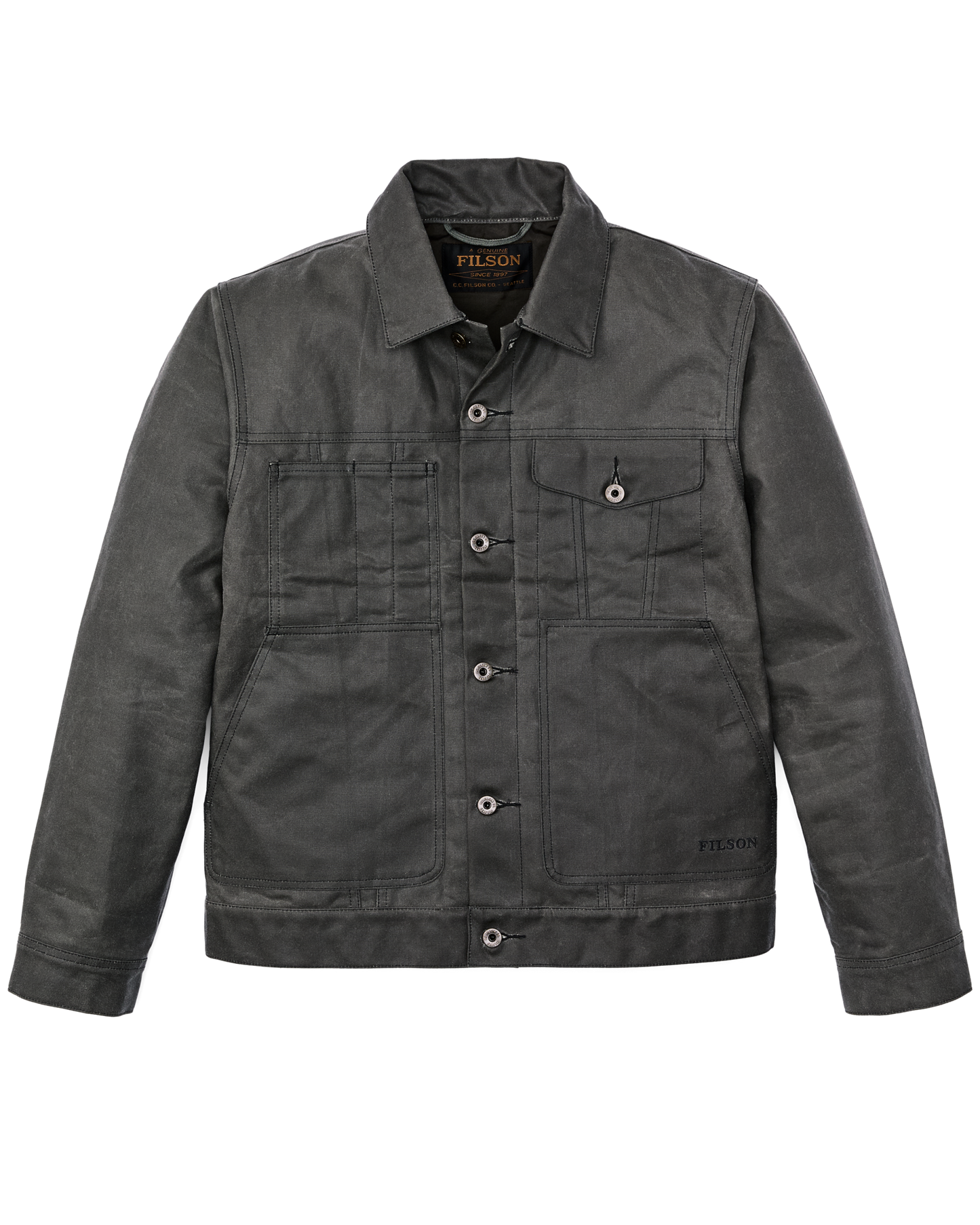 Tin Cloth Short Lined Cruiser Jacket - Castor Gray