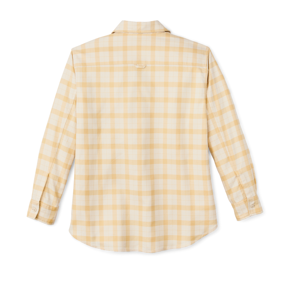 Alternate view of the Filson Women's Light Weight Alaskan Guide Shirt - Ivory / Straw Plaid