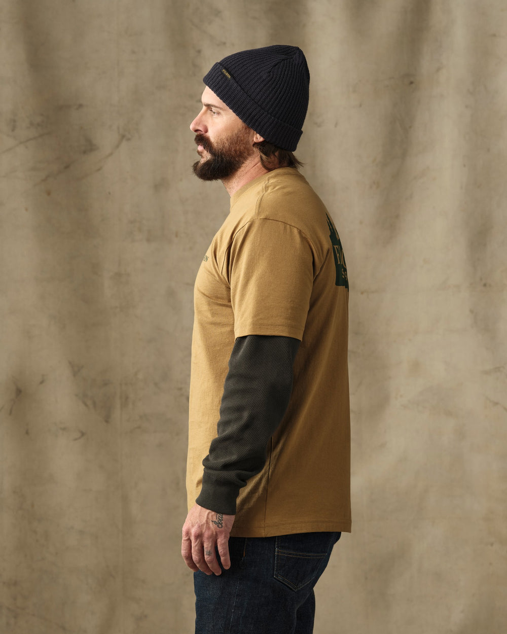 Scenic Graphic T-Shirt - Dull Gold