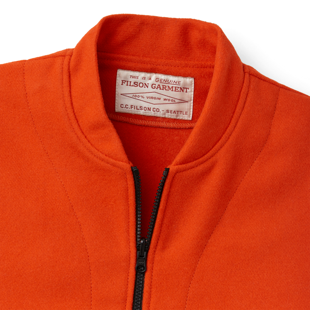 Alternate view of the Filson Mackinaw Wool Vest Liner - Flame