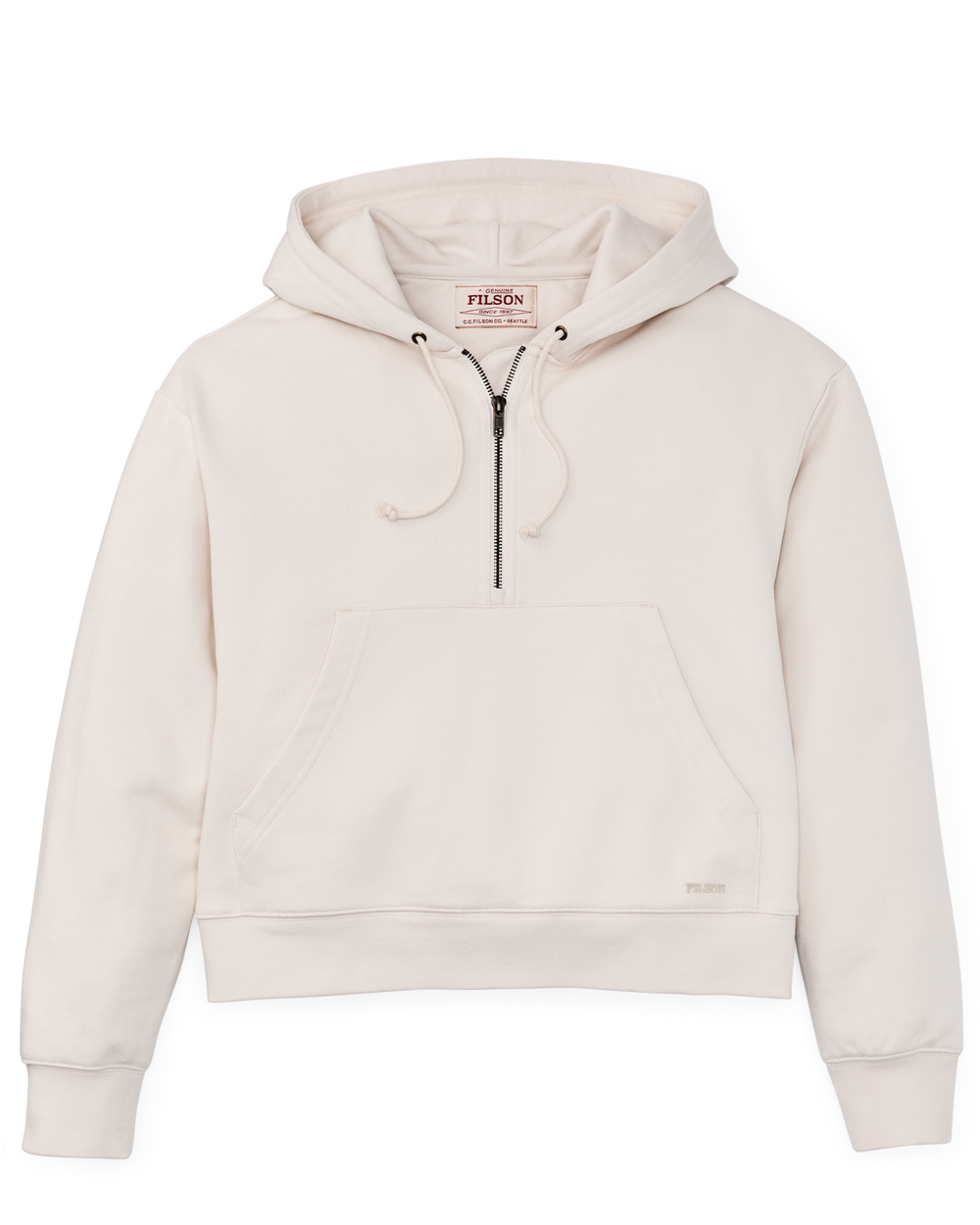 Women's French Terry Half-zip Hoodie - Ivory | Filson