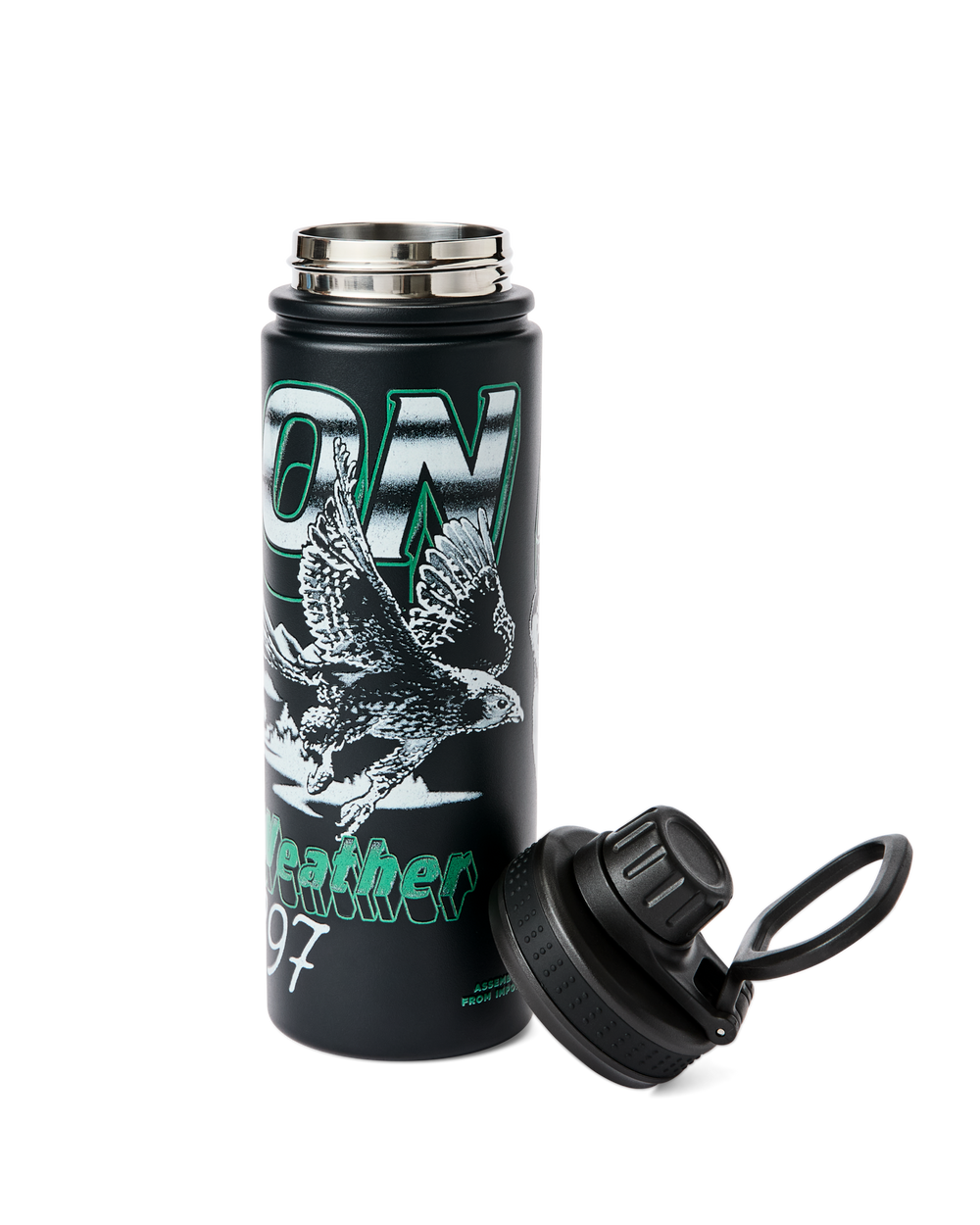 Huskies Graphic Insulated Water Bottle - Black