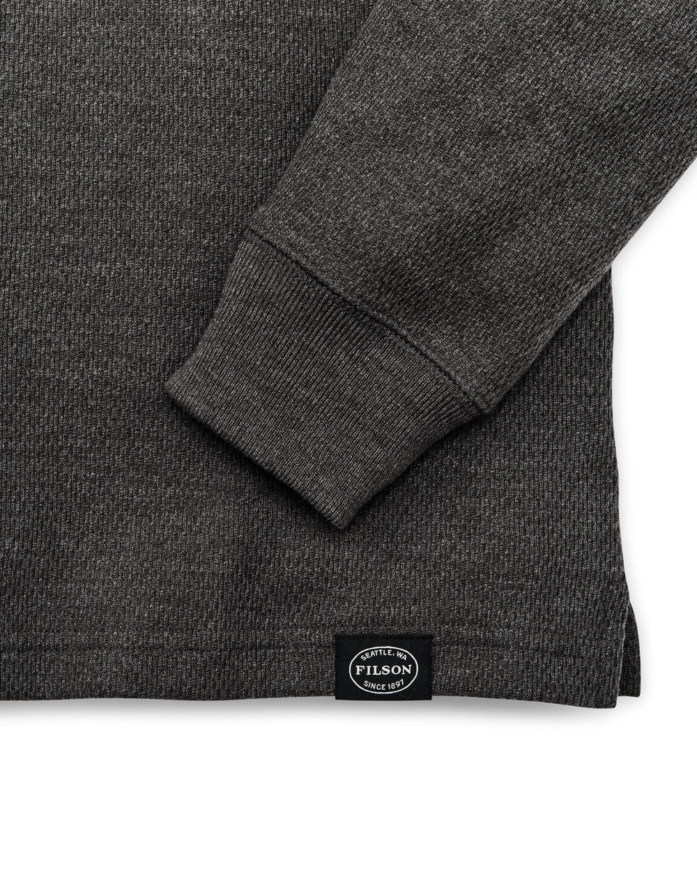 Alternate view of the Filson Waffle Knit Thermal Crewneck - Charcoal