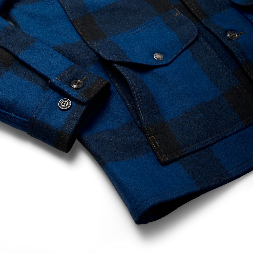 Alternate view of the Filson Mackinaw Wool Cruiser Jacket - Cobalt Blue / Black