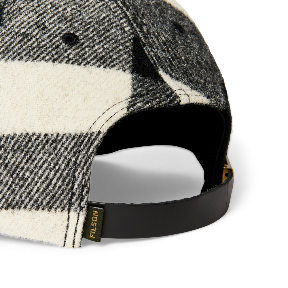 Alternate view of the Filson Wool Logger Cap - Natural / Black Heritage Plaid