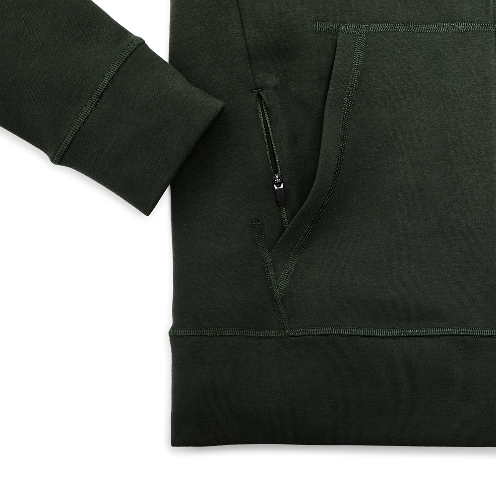 Alternate view of the Filson Filson X Ten Thousand Tech Zip Hoodie  - Dark Timber