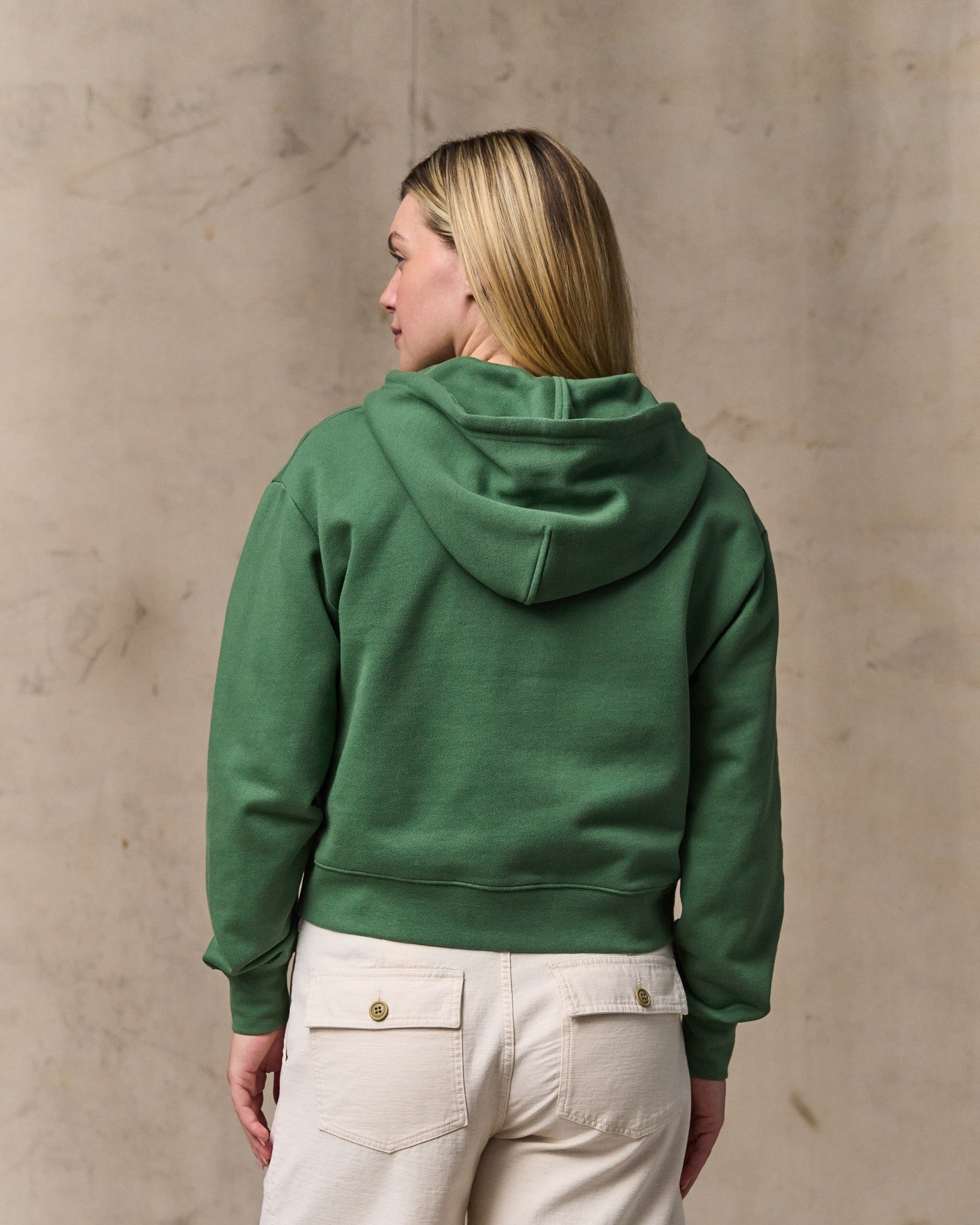 Women's French Terry Half-zip Hoodie - Light Forest | Filson