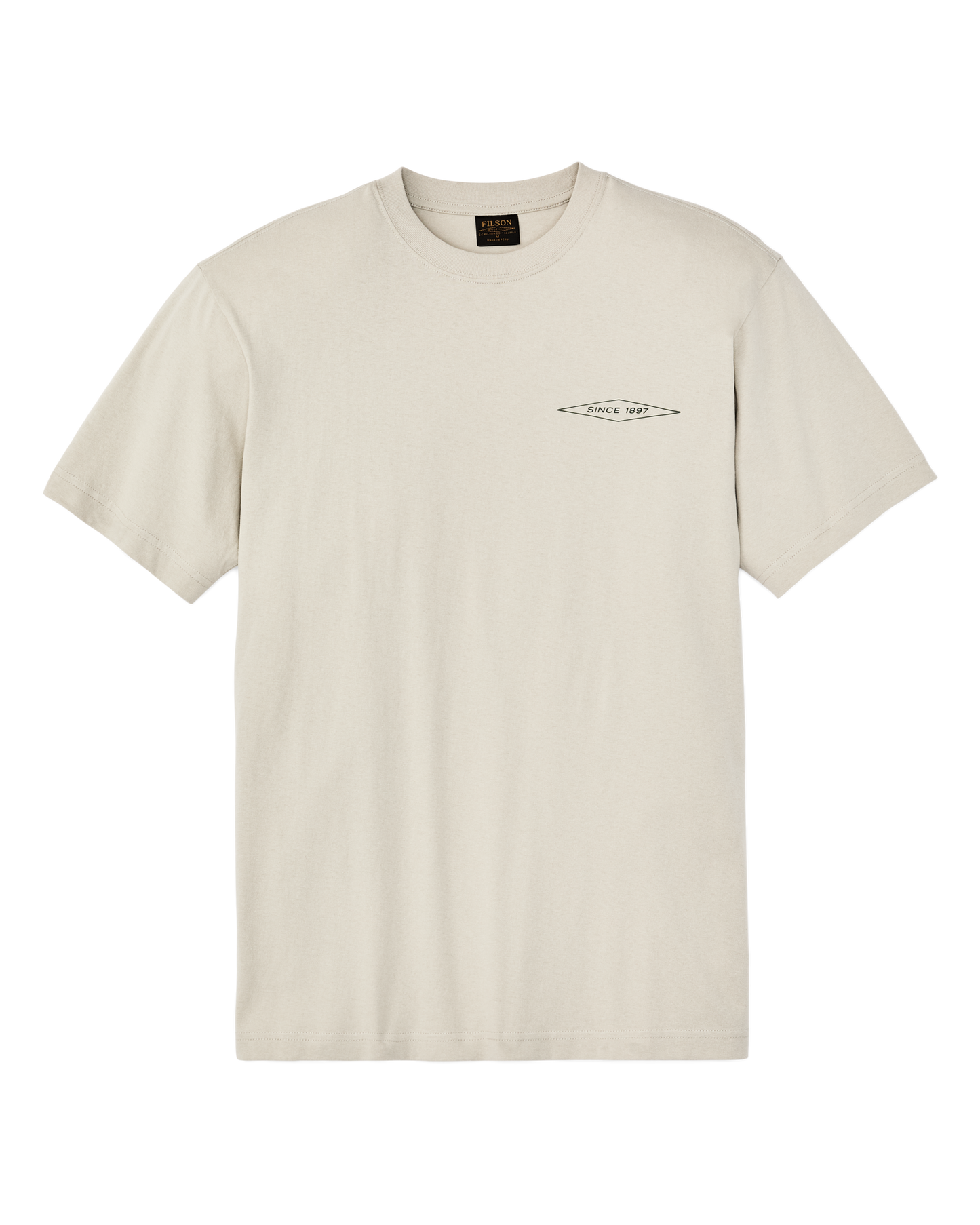 Front-facing image of the Filson Diamond Graphic T-shirt - Gray Sky