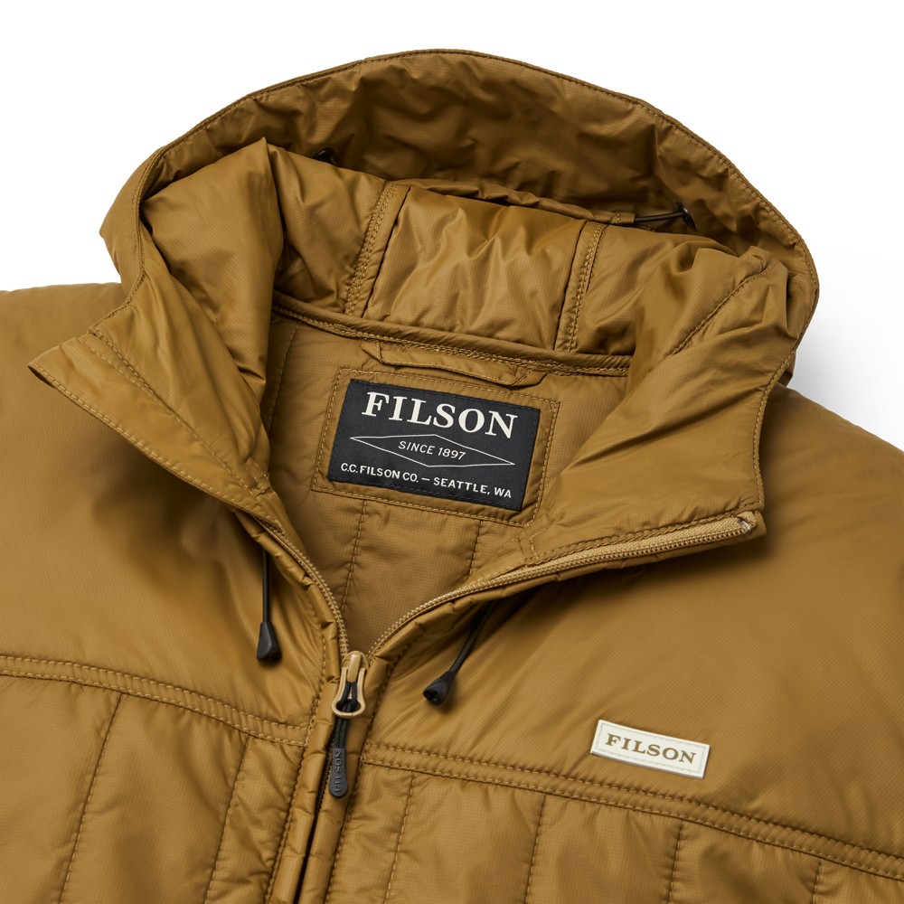 Alternate view of the Filson Ultralight Hooded Jacket - Gold Ochre