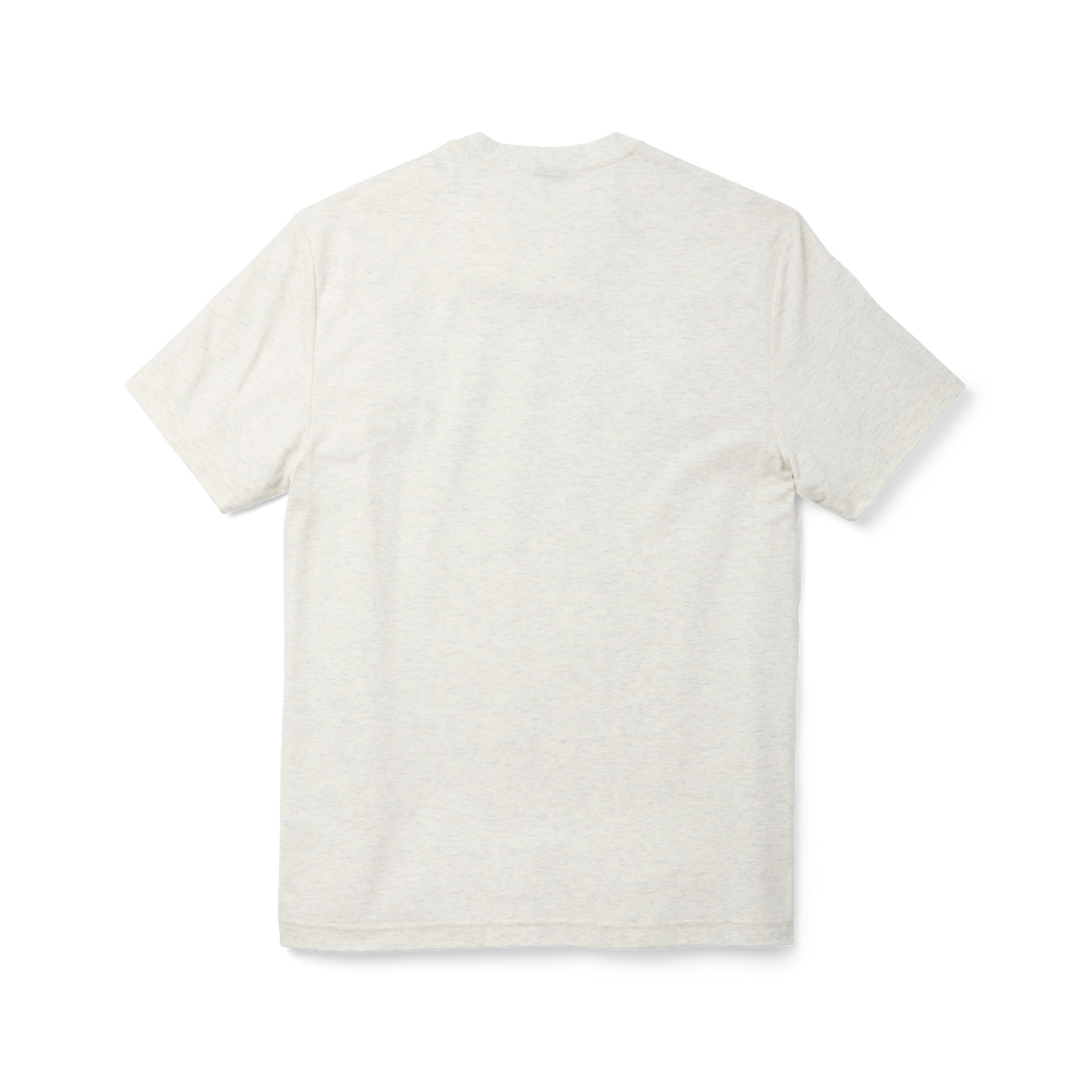 alternate image of filson's buckshot t-shirt, a men's short sleeve knit shirt constructed in mix, shown in white/ unfailing goods