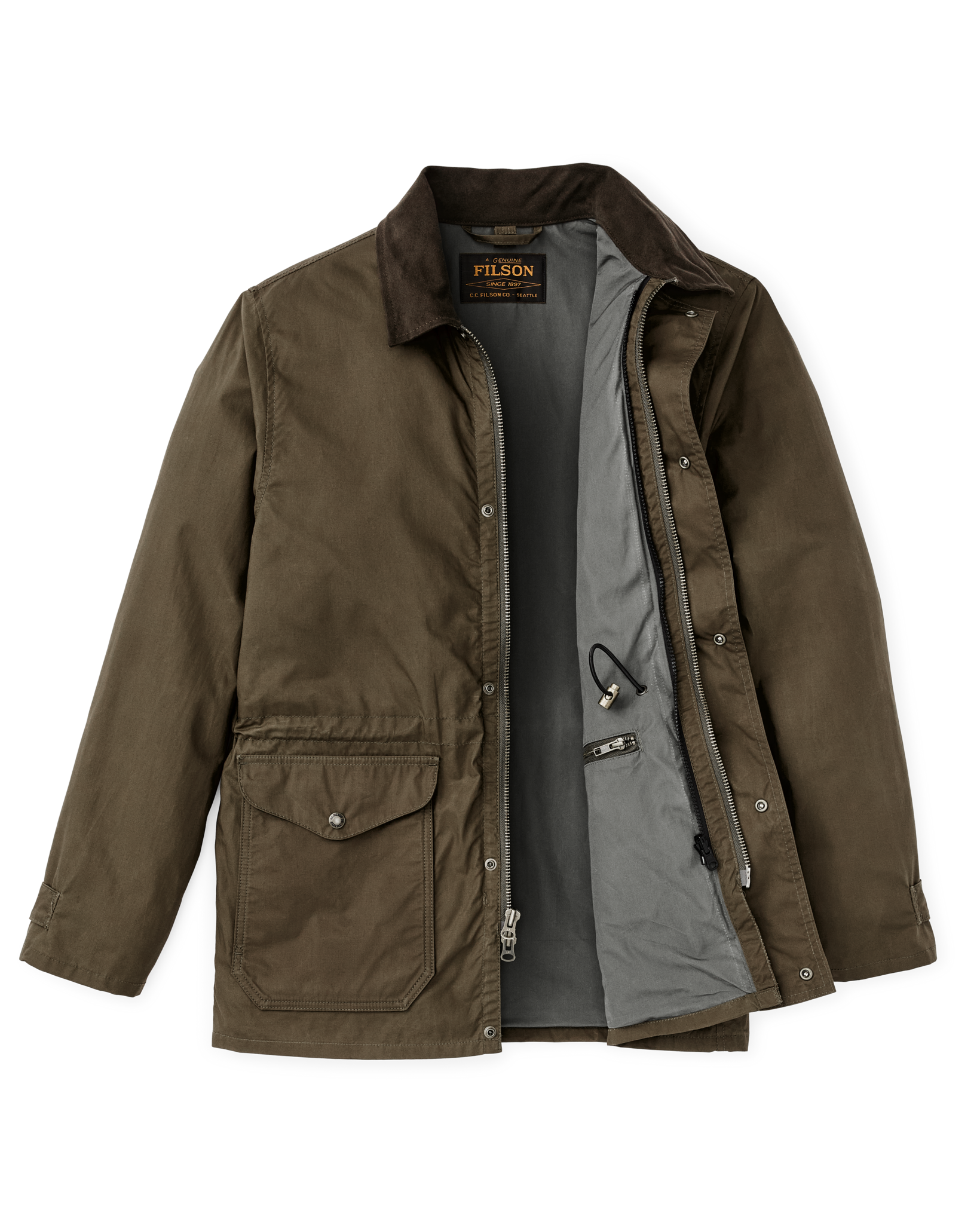 Dry Wax Mile Marker Coat - Burnt Olive