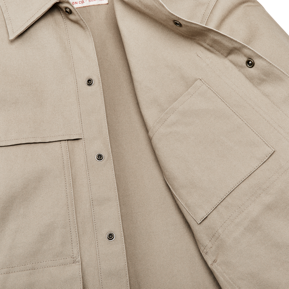 Alternate view of the Filson Dry Tin Cloth Cruiser - Gray Khaki