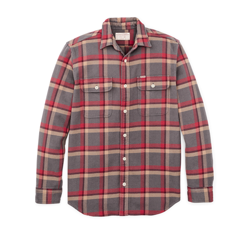 FILSON フランネルシャツジャケット グレー Filson Vintage Flannel Work Shirt 11010689 Gray Stone Blue
