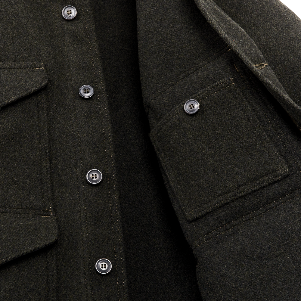 Alternate view of the Filson 110th Anniversary Mackinaw Cruiser - Peat Black
