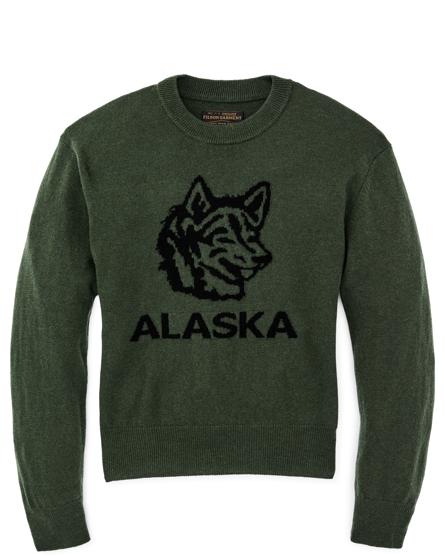 Women's Graphic Wool Sweater - Olive