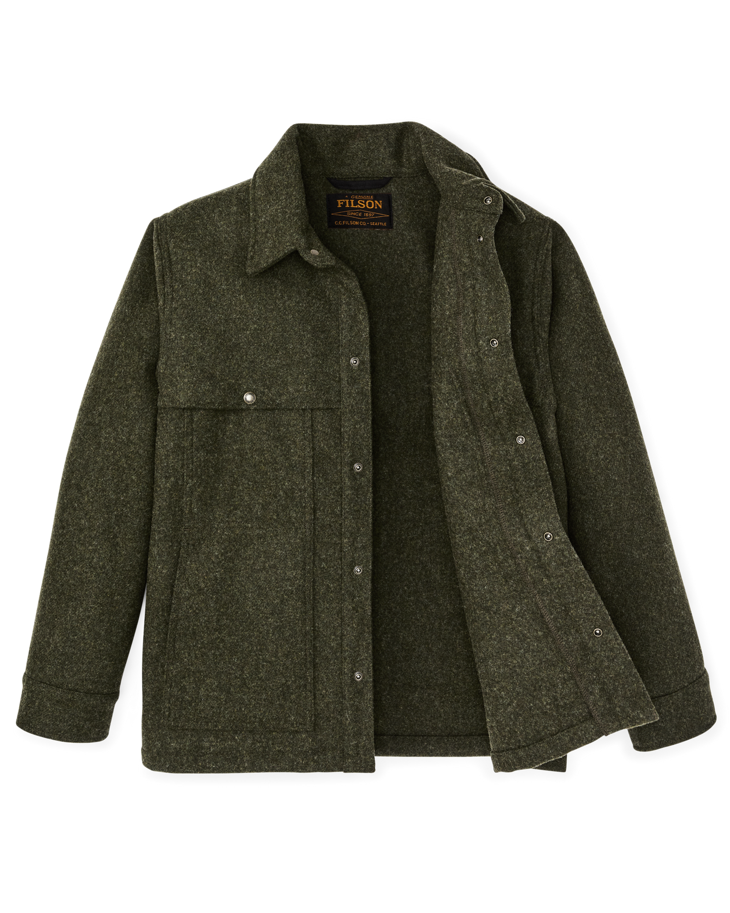 Mackinaw Wool Cape Coat - Forest Green