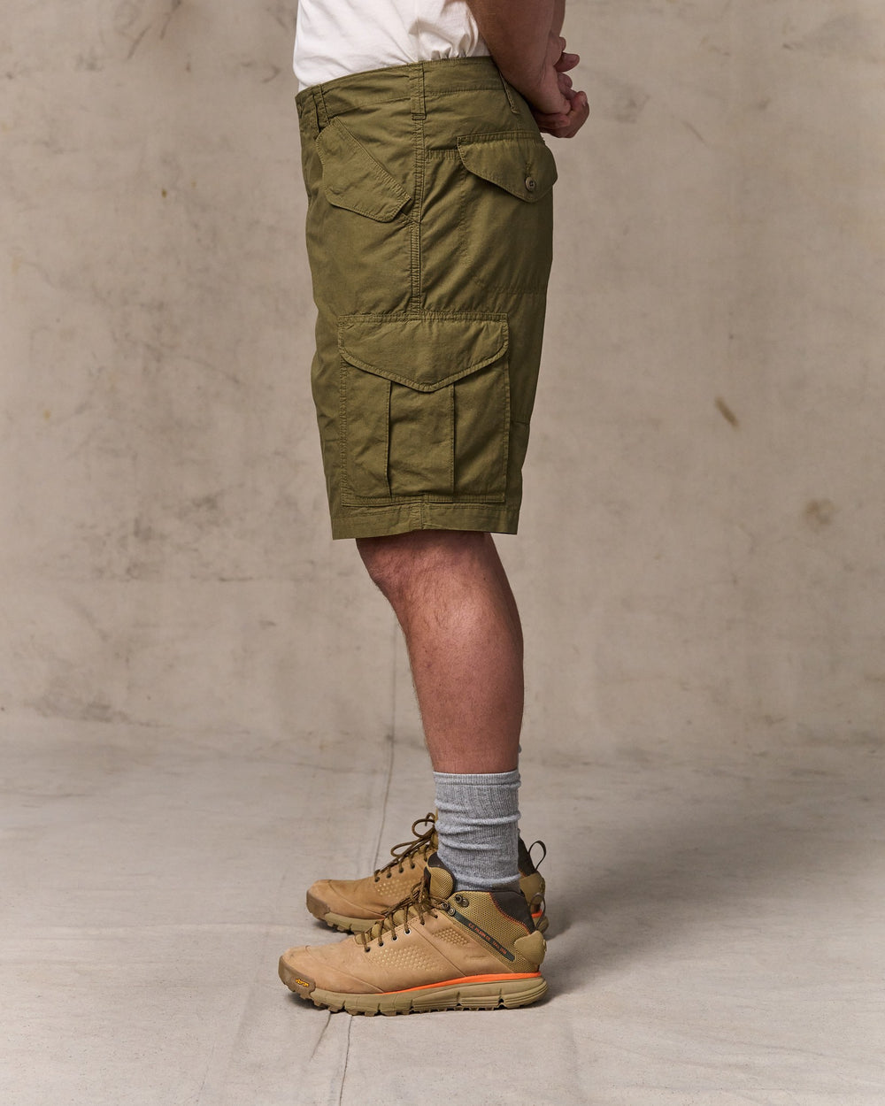 Tropical Poplin Cargo Short - Military Olive