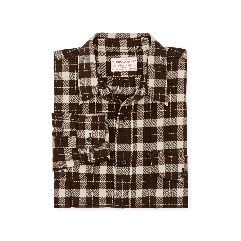 Alternate view of the Filson Alaskan Guide Shirt - Brown / Cream Plaid