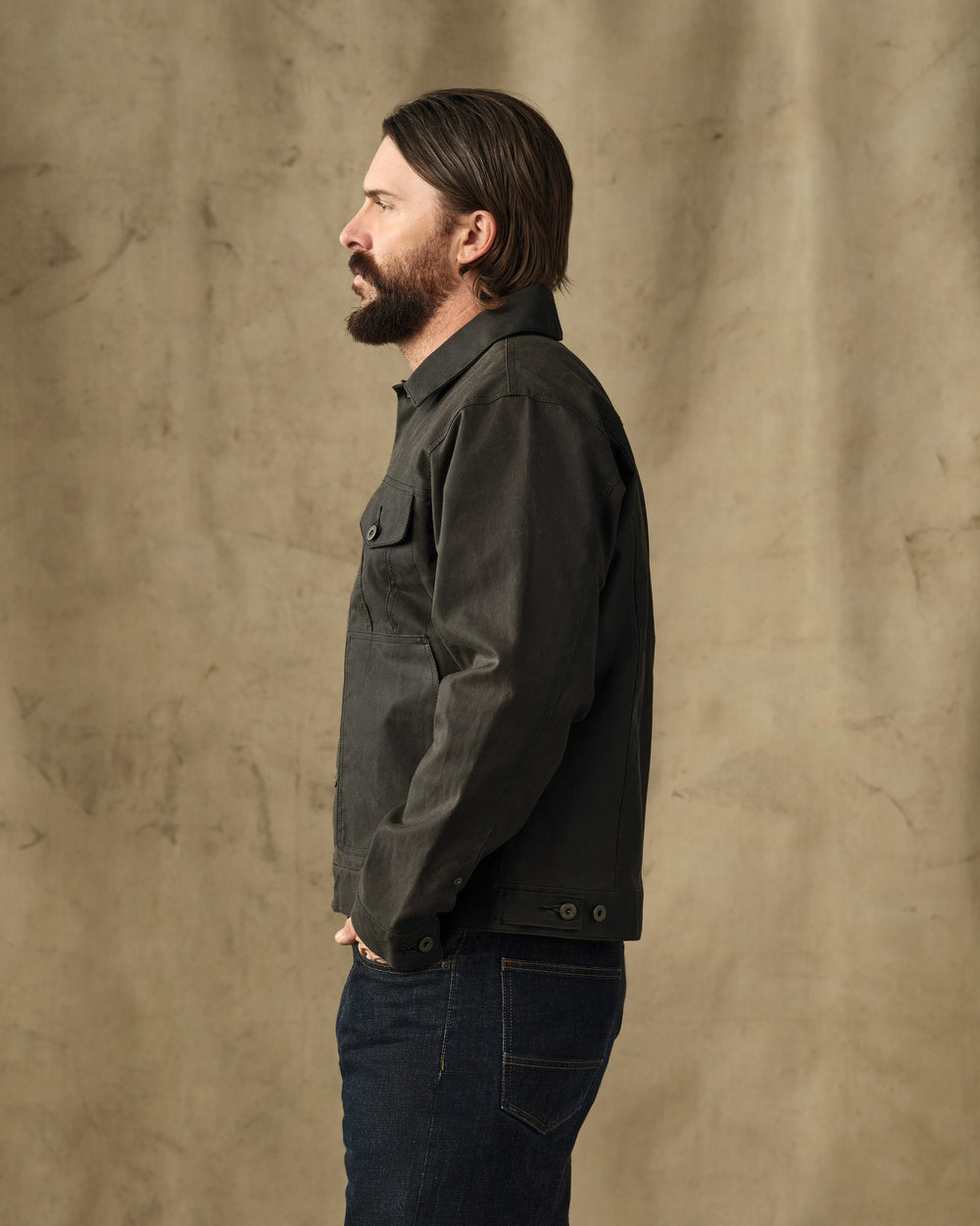 Tin Cloth Short Lined Cruiser Jacket - Beluga
