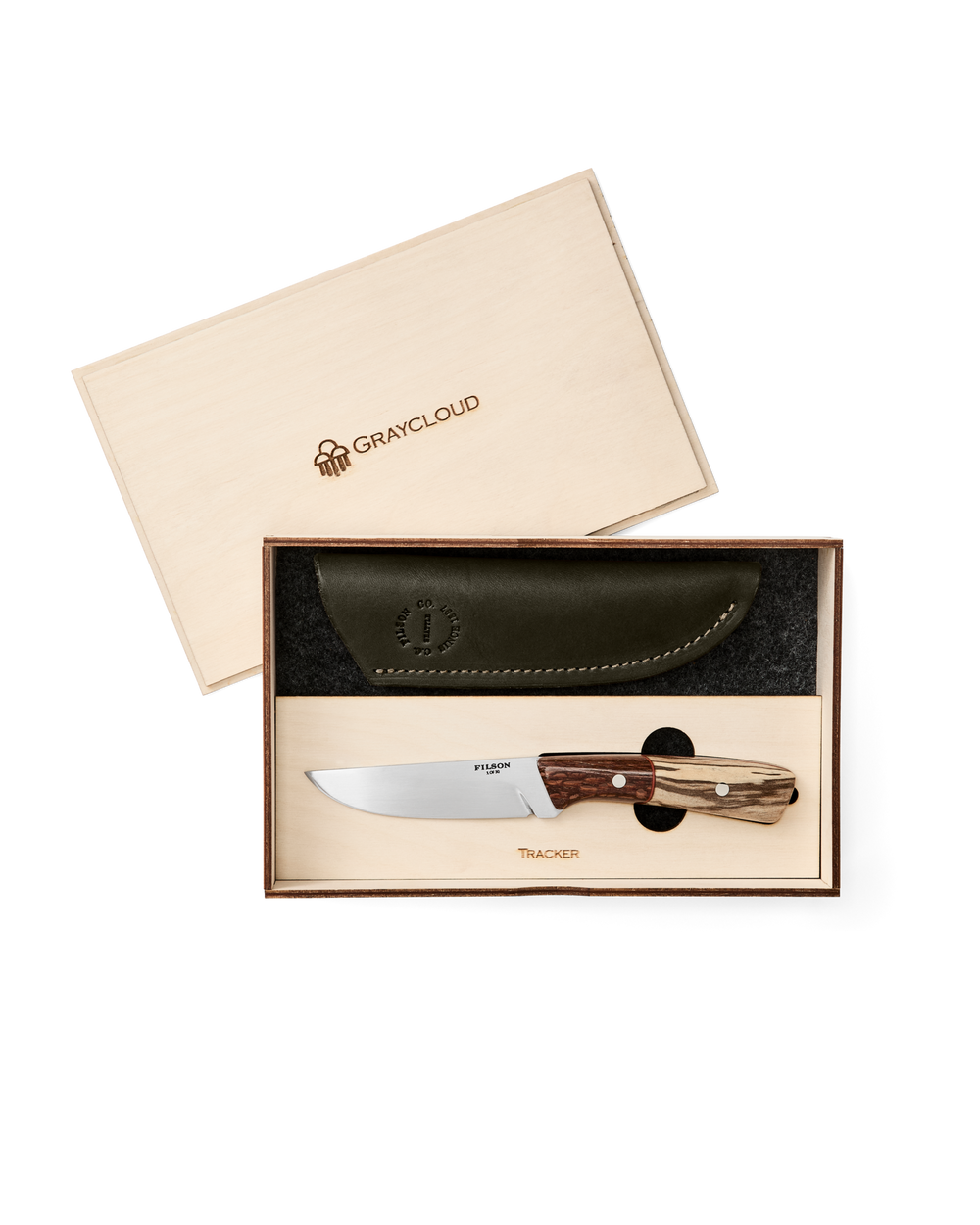 Graycloud Tracker Knife - Spalted Alder / Leopardwood