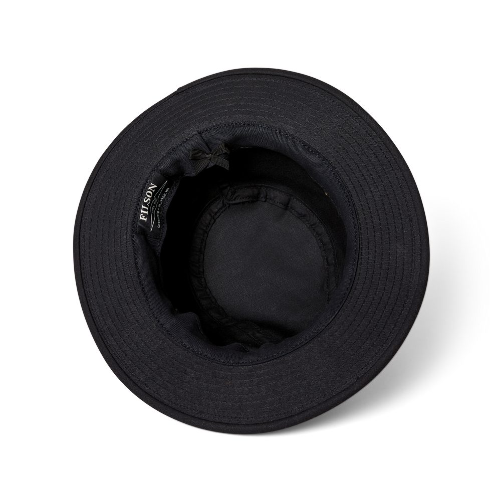 Alternate view of the Filson Tin Cloth Packer Hat - Black