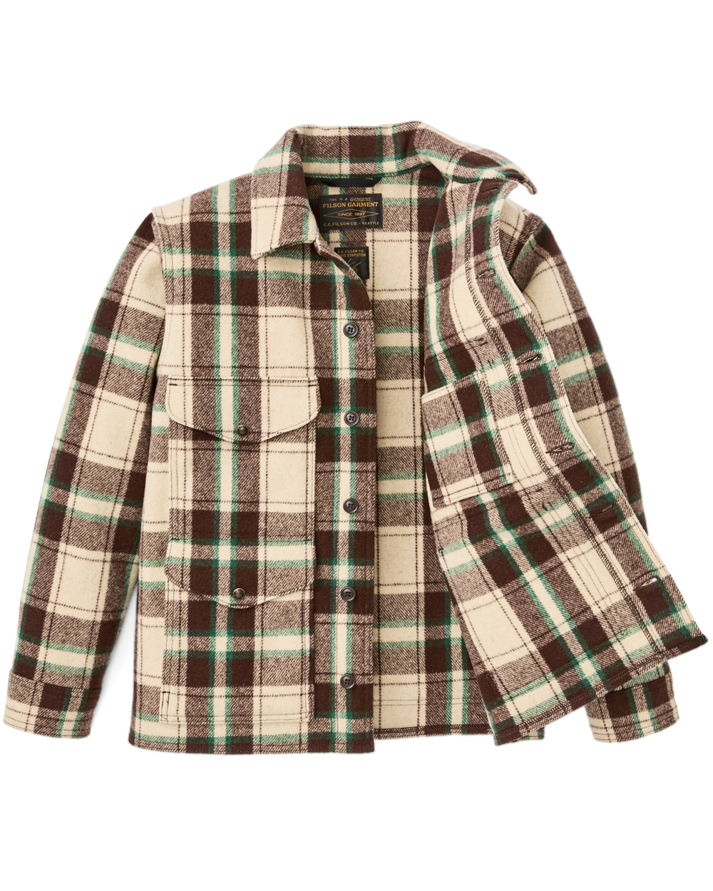 Chris Stapleton Signature Mackinaw Wool Cruiser - Brown / Green Multicolor Plaid