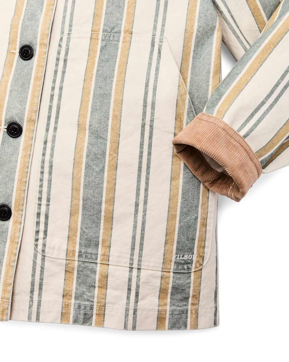 Alternate view of the Filson Women's Canvas Barn Coat - Natural / Yellow