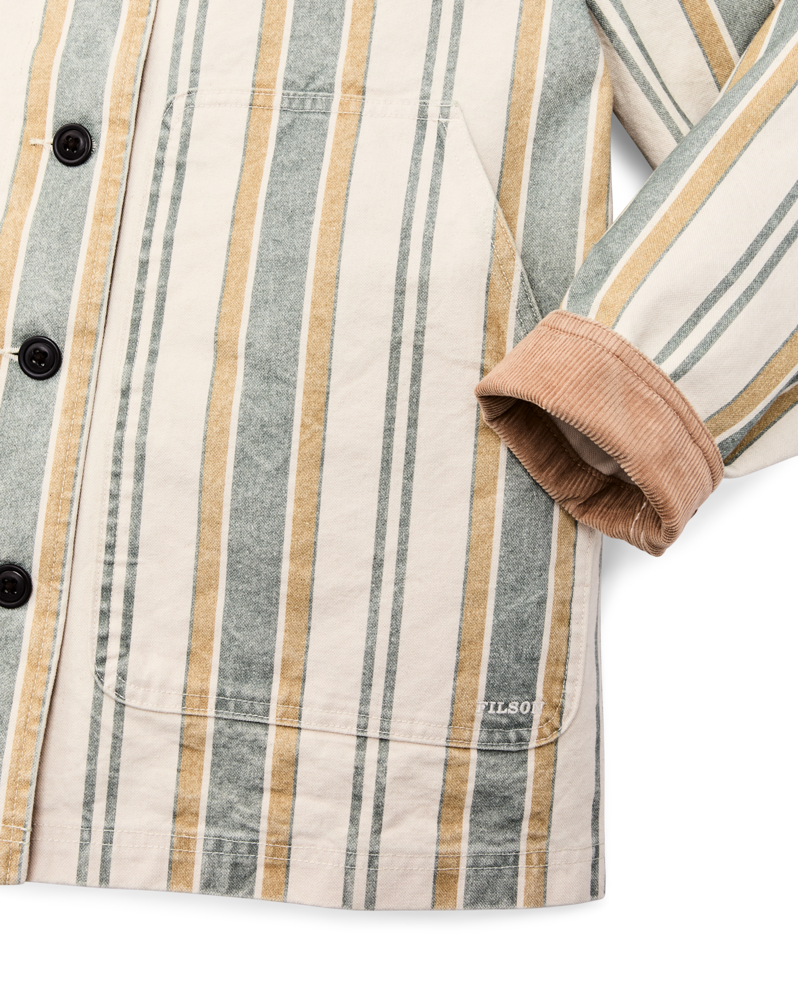 Alternate view of the Filson Women's Canvas Barn Coat - Natural / Yellow