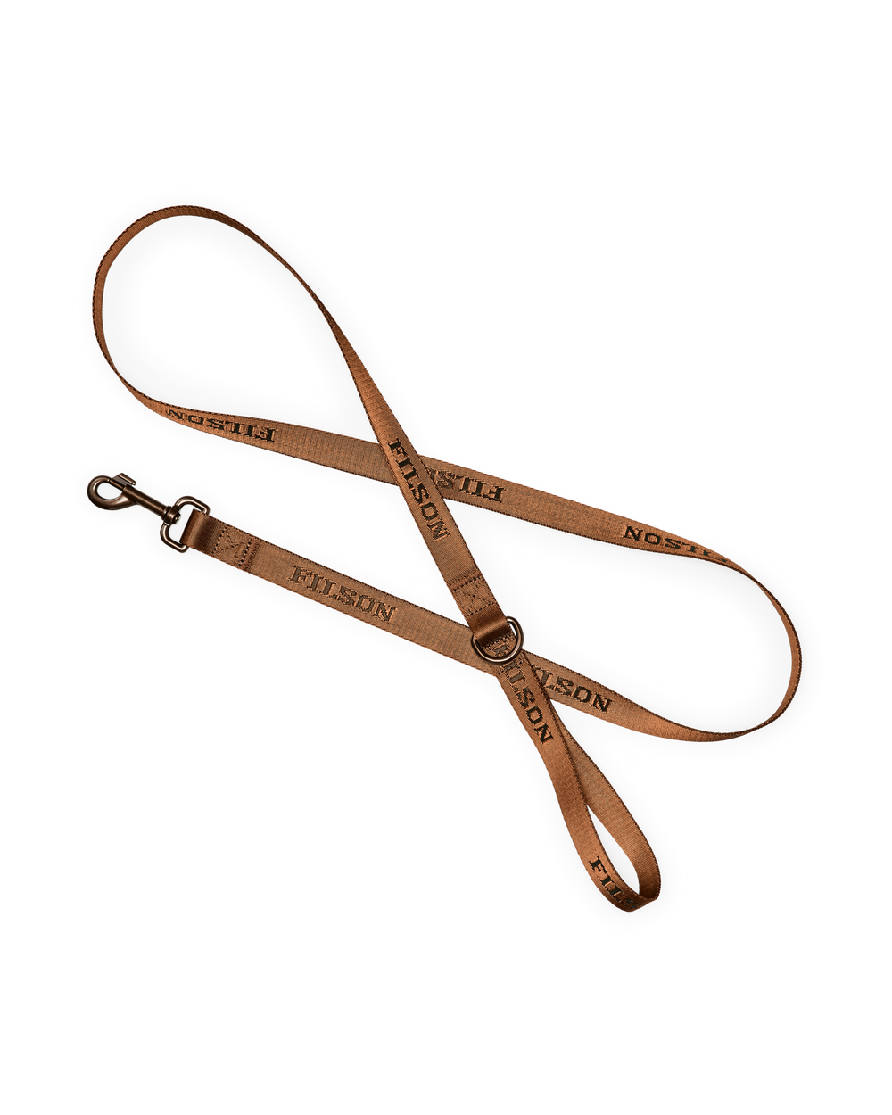 Front-facing image of the Filson 6ft Nylon Dog Leash - Whiskey