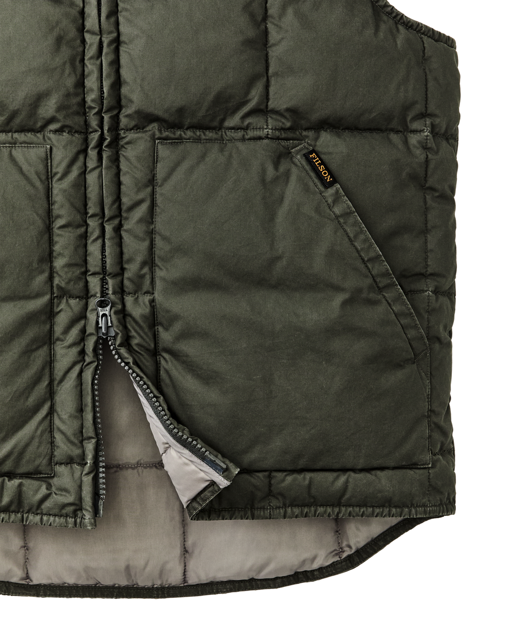 Alternate view of the Filson Heritage Cotton Down Vest - Beluga